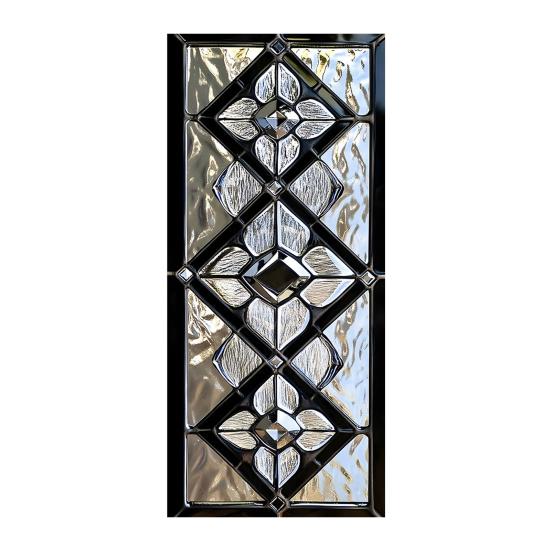 Geometrische Fensterfolie Rautenmuster Sichtschutzfolie Buntglaskunst Statisch haftende Sonnenschutzfolie für Heim- und Bürofenster Glastüren D gray