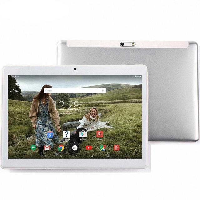 Tablet PC 10,1 Zoll Android 11 Octa Core 4GB/64GB Tablet 3G LTE Telefonanruf GPS 1280*800 IPS mit Abdeckung Fall Add Case silber