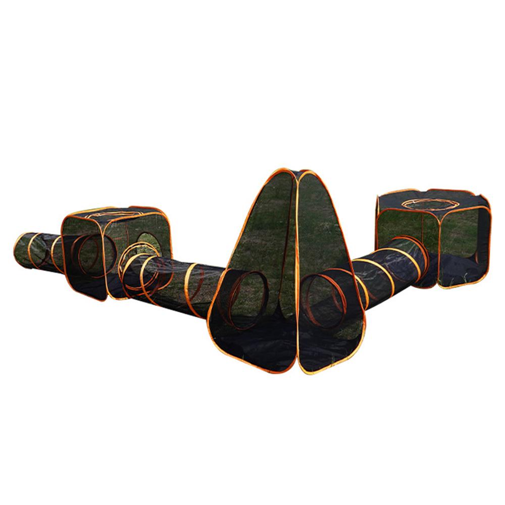 6-In-1 Im Freien Katze Laufstall Gehäuse Faltbare Haustier Zelt mit Tunnel Tragbare Gaming Laufstall für