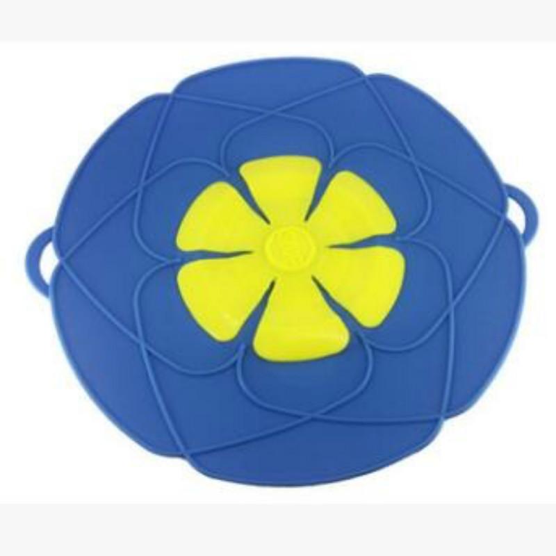 Silikon Deckel Spill Stopper Abdeckung Für Topf Pfanne Küche Zubehör Kochen Werkzeuge Blume Kochgeschirr Home Küche Zubehör Gadgets blau