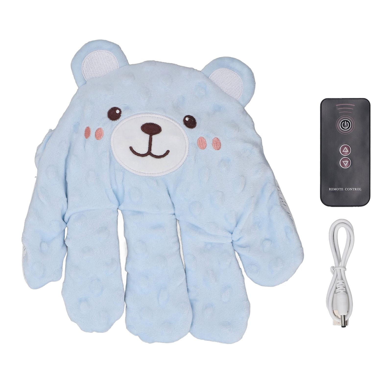 Baby Beruhigende Handfläche Baby Klopfen zum Schlafen Bean Dots Stoff Beruhigende Musik Elektrisches Handkissen Baby blau