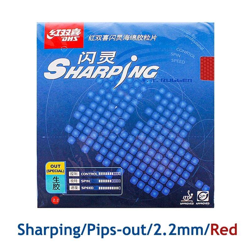 Original DHS Sharping Tischtennis Gummi Pickel out Spezielle Ping Pong Schläger Raw Gummi Schnelle Angriff für Offensive Spieler Sharping Red
