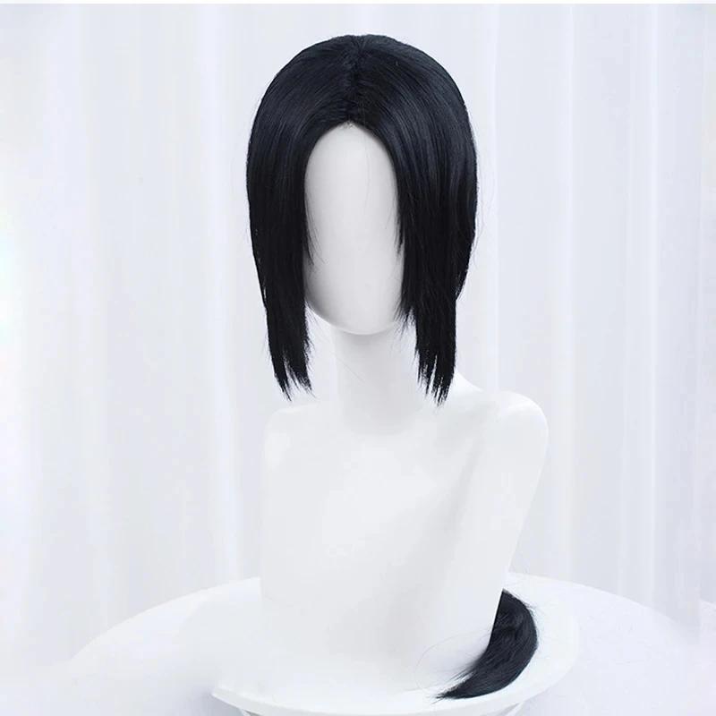 Anime Uchiha Itachi Cosplay Perücke Itachi Uchiha Lang Gerade Schwarz Hitzebeständiges Synthetisches Haar Cosplay Perücken as the picture-