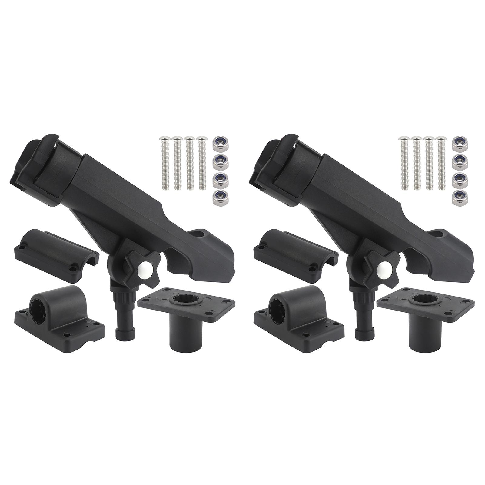 2er-Pack Angelrutenhalter für Boote, verstellbarer Powerlock-Rutenhalter, Kajak-Angelrutenhalter mit doppeltem Verwendungszweck