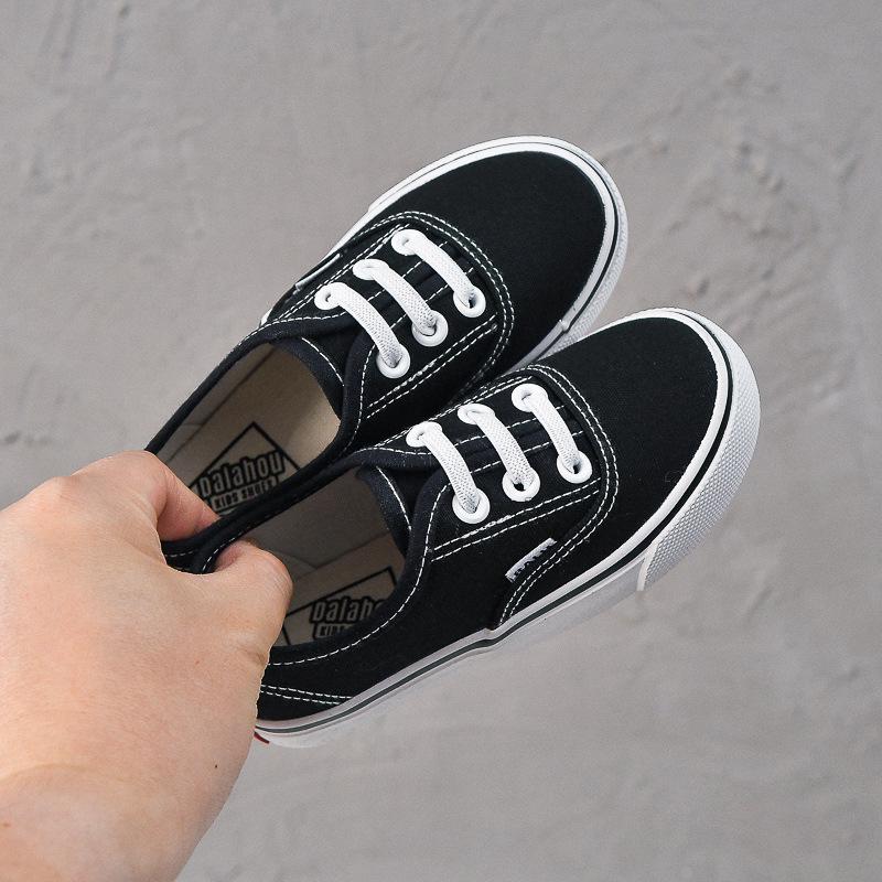 Frühling Kinder Sport Canvas Schuhe Jungen und Mädchen Casual Schuhe Baby weiße Schuhe einzelne Schuhe 27 schwarz