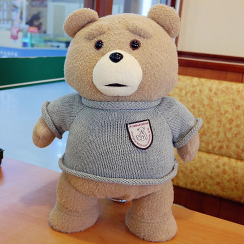 8 Stile Film-Teddybär Ted 2 Plüschtiere in Schürze Weiche Kuscheltiere Plüsch 45cm Ein Geburtstagsgeschenk für einen guten Freund 45CM schwarz