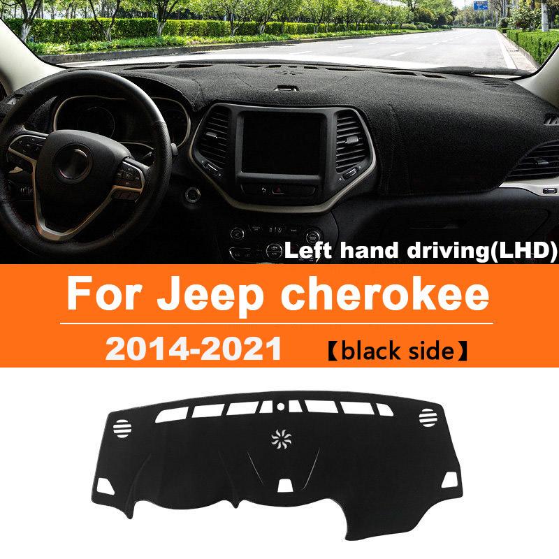 Für Jeep Cherokee 2014-2018 Auto Armaturenbrett Abdeckung Matte Sonnenschutz Pad Instrumententafel Teppiche Schutz Zubehör LHD Black Side