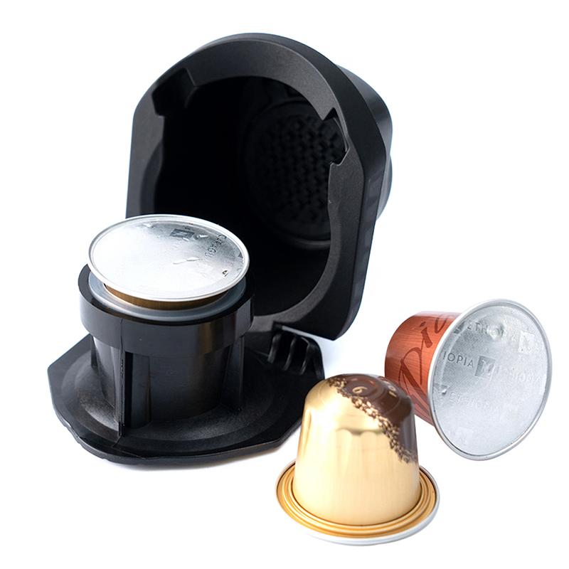 Wiederverwendbarer Kaffeekapsel-Adapter für Dolce Gusto Genio S Crema Pod Grinder schwarz