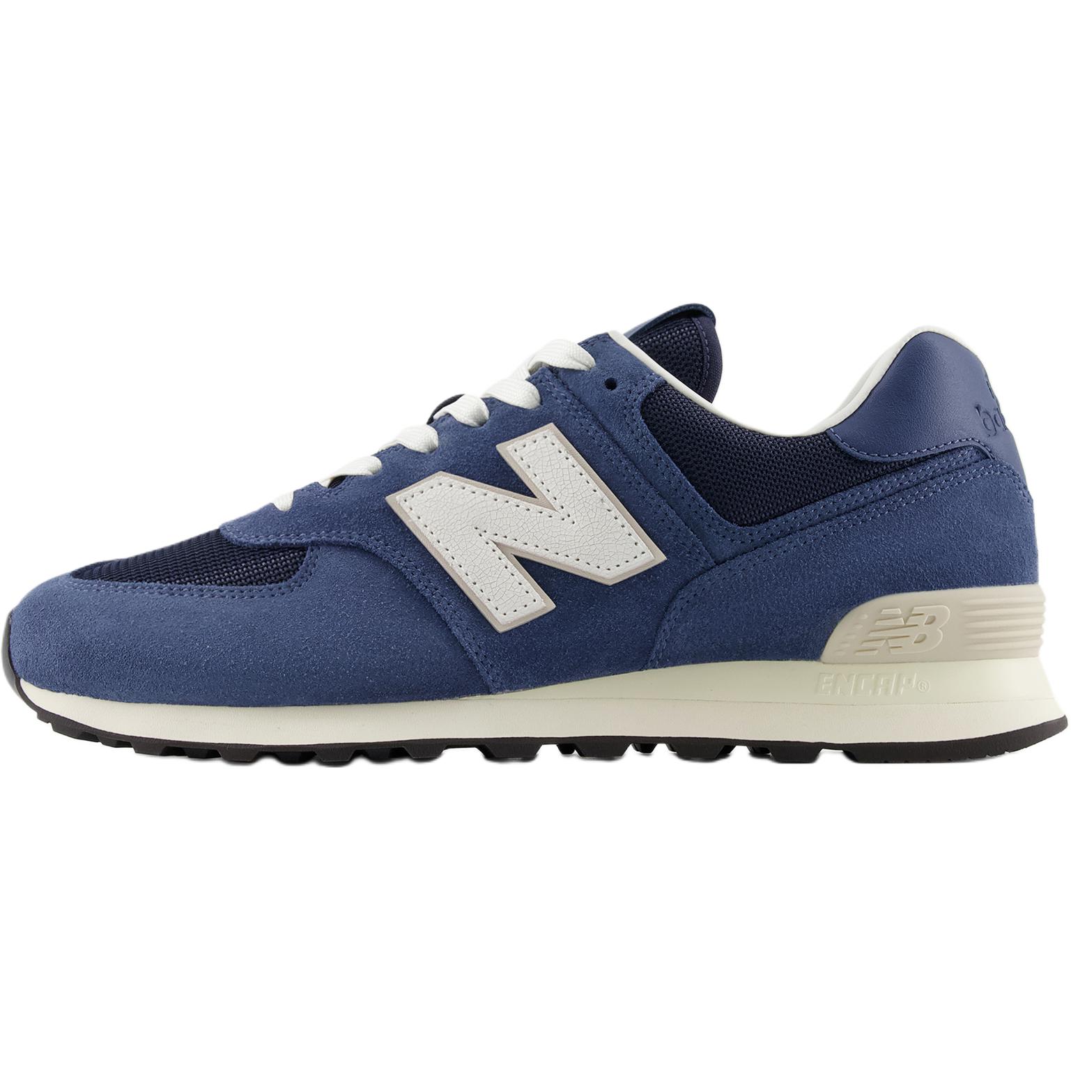 New Balance Nb 574 Mode Bequem Unterstützung Lifestyle Freizeitschuhe Unisex Freizeitschuhe Blau Weiß Schwarz U574GCR 42.5