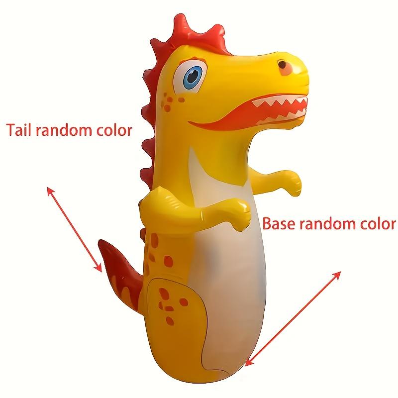 [Dinosaurier | Aufblasbar] Robuster aufblasbarer PVC-Dinosaurier-Boxsack für Kinder | Bewegung und Spiel im Freien 1pc gelb