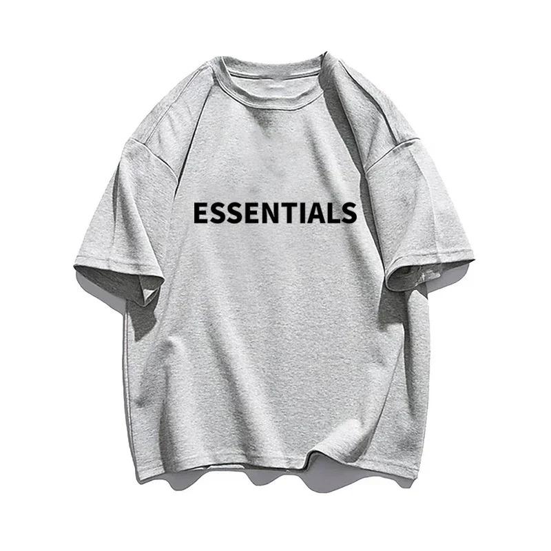 100% Baumwolle Lässiges Oversized Herren T-Shirt Streetwear Monogramm Print Linie Designer T-Shirt Streetwear Harajuku Kurzarm Oberteil Kleidung XL blau