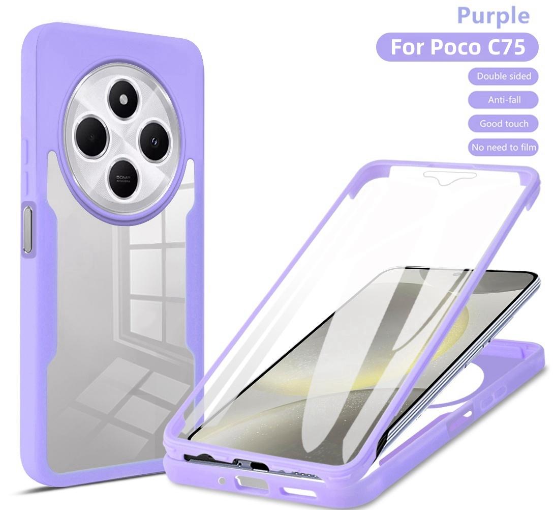 Hülle Für Xiaomi Poco C75 360 Vollschutz Handyhülle Für Pocco Poko Little C75 C 75 PocoC75 Klare Bildschirm Mit Bumper Abdeckung For Poco C75