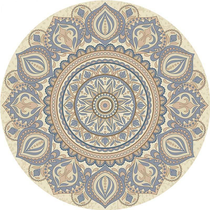 Runde, kurzflorige europäische Teppiche für Wohnzimmer, Schlafzimmer und Schlafzimmer – rutschfeste Teppiche, dicke Fußmatten 200x200cm