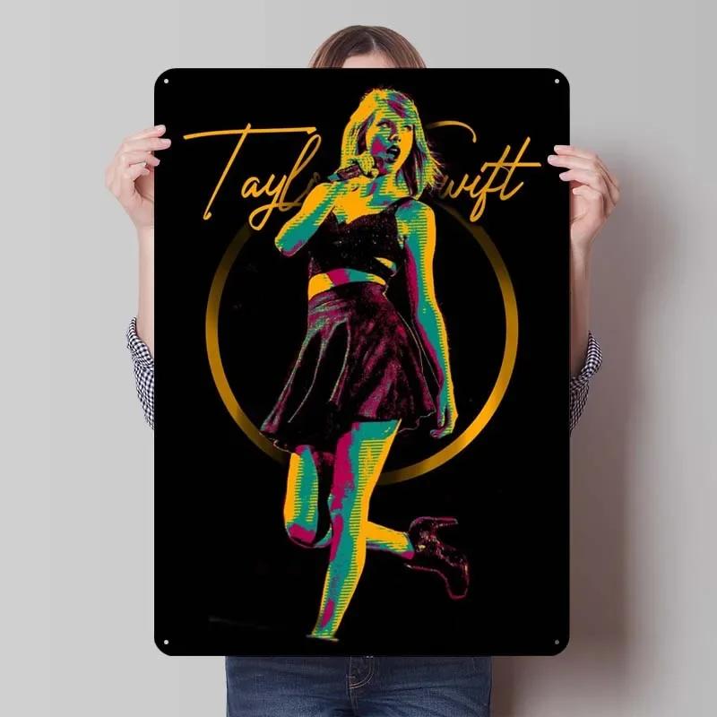 T-Taylor Swift Metallschilder Rockmusik Poster Kunst von Wandmalereien Retro Blechschild für Wandkunst Dekoration Vintage Heimdekor Artikel 15.7x11.8In(40x30cm)