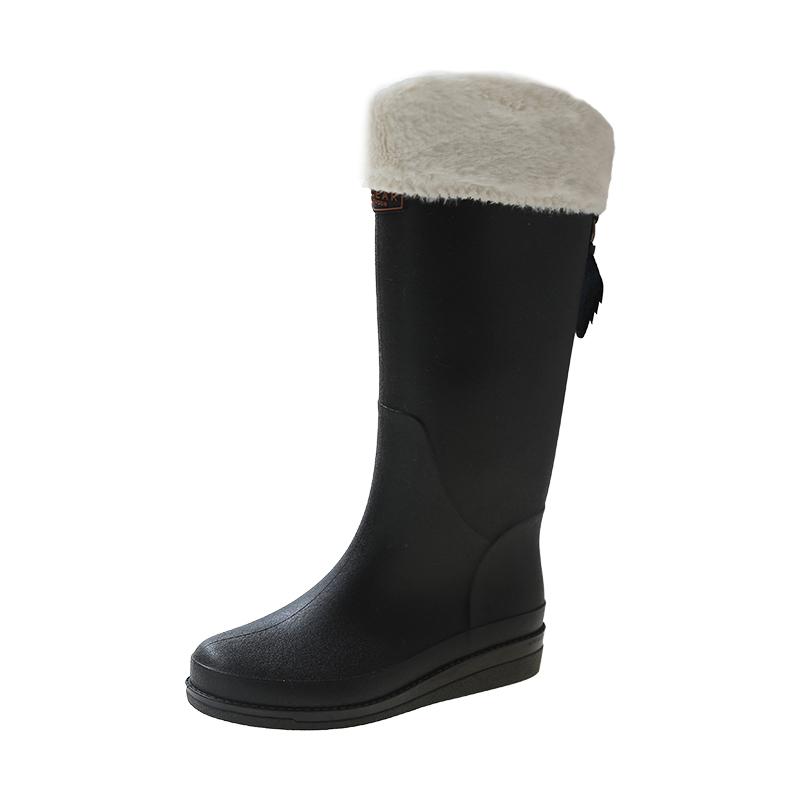 Langlebig Verwendung Günstiger Preis Neue High-End-Auflistung Mode Mode Regenstiefel für Damen 38-39Foot length(230mm) schwarz