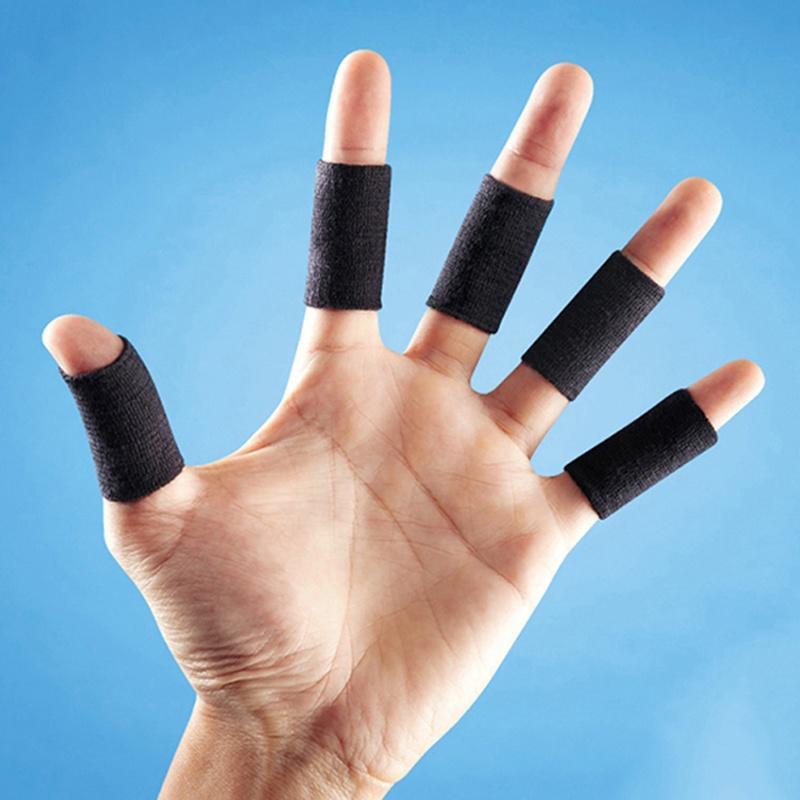 10 Stücke Sport Schutzausrüstung Schutz Unterstützung Wraps Volleyball Finger Stall Hülse Schutz Handschuhe