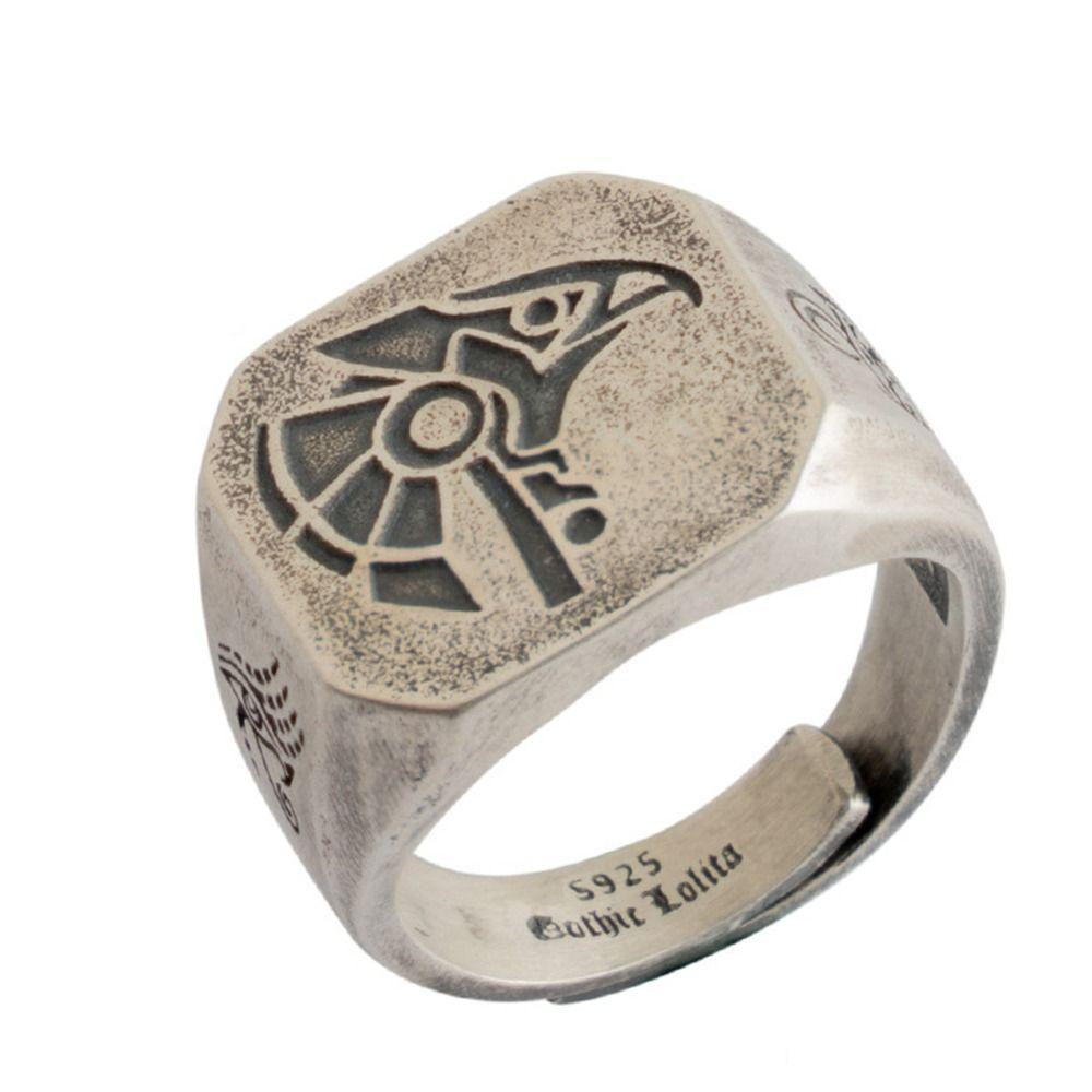 Dekoration Geschenk Ägyptische Götter Ring Auge des Horus Ring Tod Anubis Ring Männer Schmuck Accessoires Eye of Horus