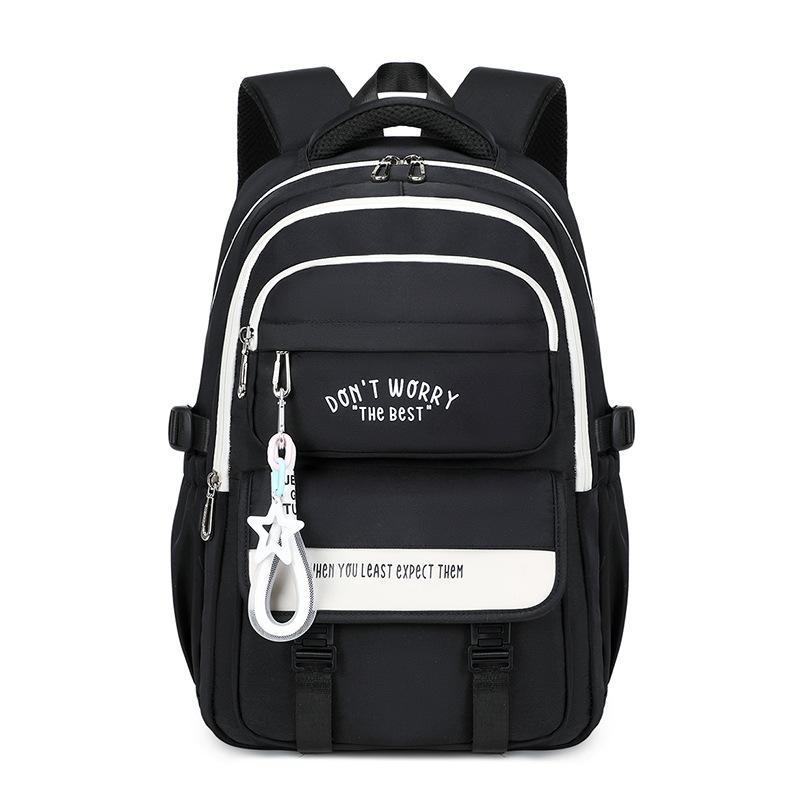 Mode Mädchen Schulrucksack Schultaschen Teenager Laptop Rucksack Lässiger Reiserucksack Büchertasche Kinder Schultasche Wasserdicht schwarz