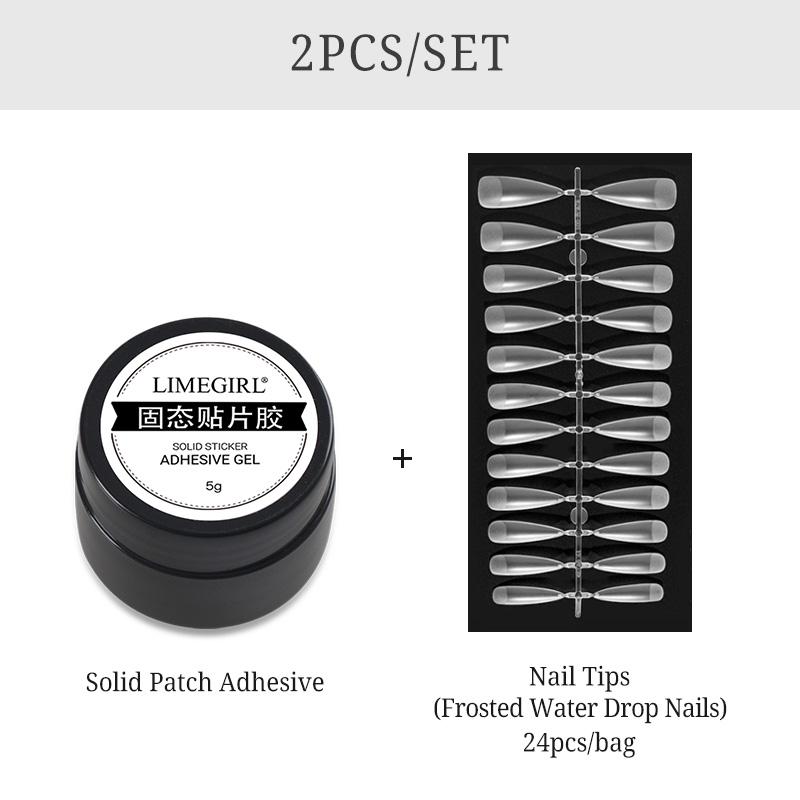 Festes Nagelspitzen-Gel für schnelle Nagelverlängerung, transparent, UV-LED-Nagelkunst-Gel-Lack-Funktion, Gel-Stick, künstliche Nägel