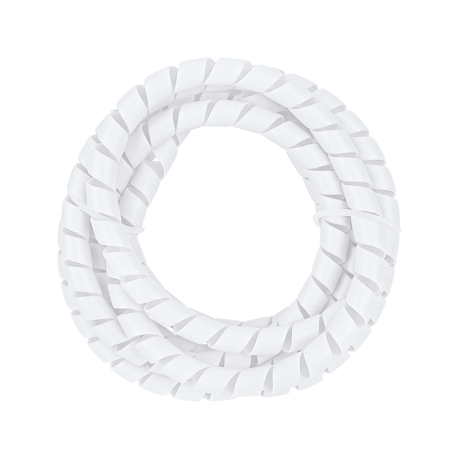 8 mm x 2 m Spiralkabelaufwicklung, Wickeldraht-Manager, Bremskabel-Organizer für Elektroroller, PP-Draht weiß