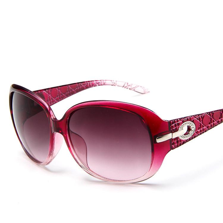 Sonnenbrille Elegante Strass Damen Damen Sonnenbrille Weibliche Sonnenbrille Nicht polarisiert Modeaccessoire violett