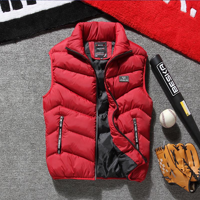 Outdoor Herren Weste Outdoor Kleidung Herren Herren Daunen Baumwolle Rote Weste Werbeweste 7XL rot