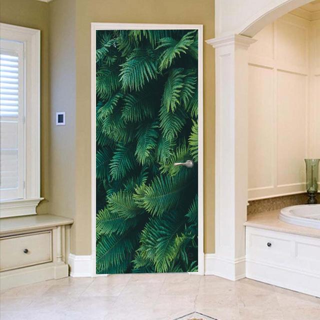 3D Landschaft Veranda Vinyl Tür Aufkleber für Schlafzimmer Home Decor selbstklebende abnehmbare Wand Aufkleber Tür Renovierung wasserdichte Poster 40x120cm(not cut)