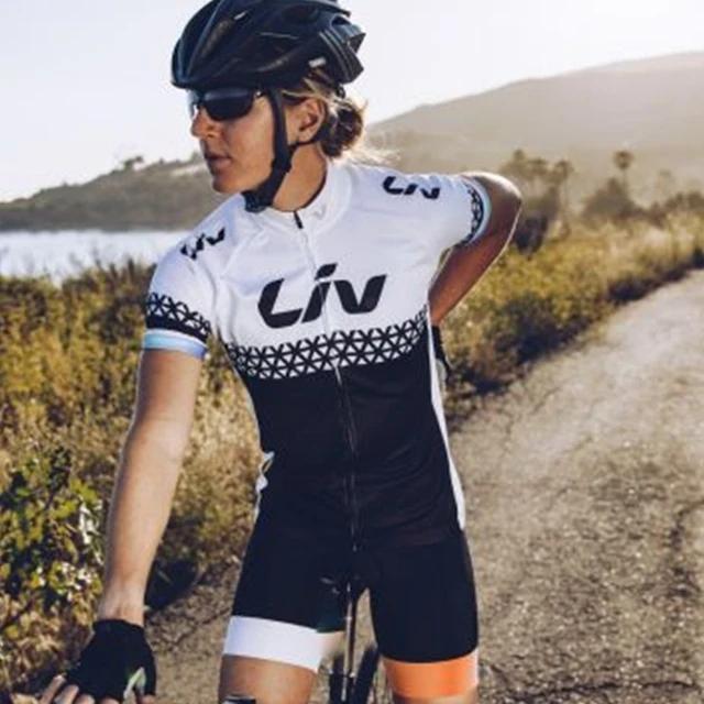 Liv Radsporttrikot Anzug Sommer Damen Kurzarm Fahrradkleidung Maillot Ciclismo Pro Team Mtb Bike Bekleidung Rennrad Bekleidung Set 4XL