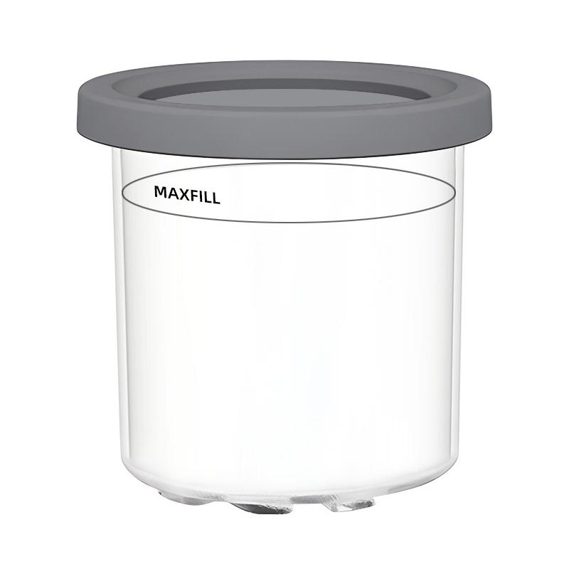Eisbecher Pint Eisbehälter mit Deckel für Creami Pints für Nc301 Nc300 Nc299Amz Eismaschine 1PCS graue