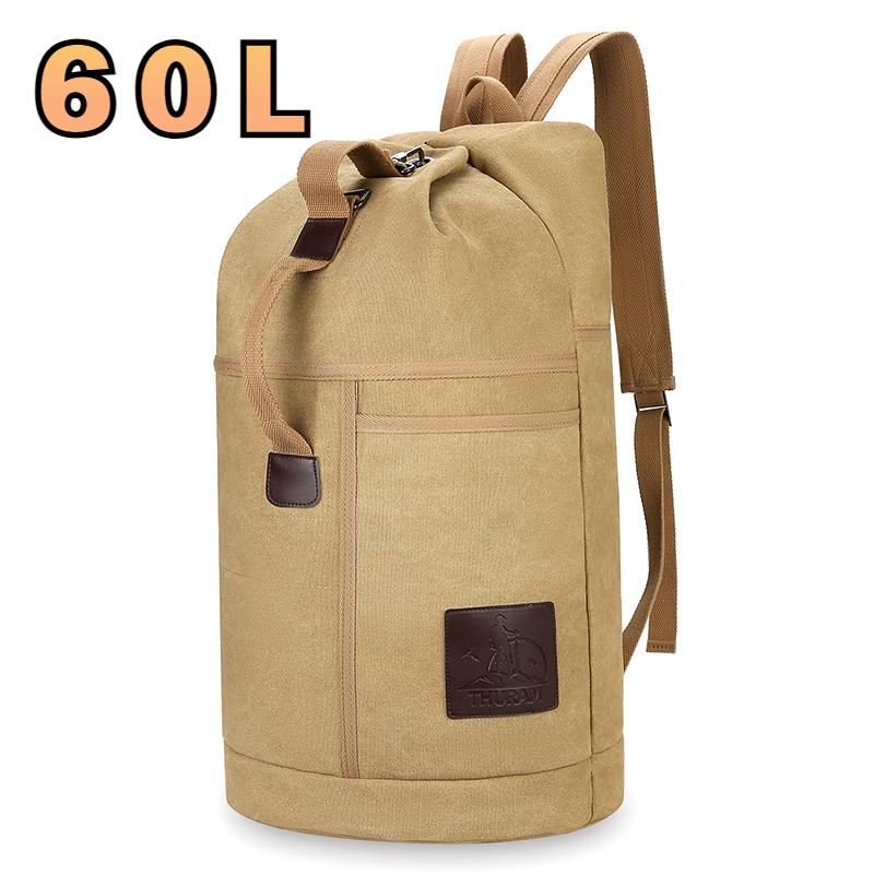 30L/60L Outdoor Sport Tasche Rucksack Leinwand Rucksäcke Schule Tasche Wandern Reise Rucksäcke Eimer Tasche