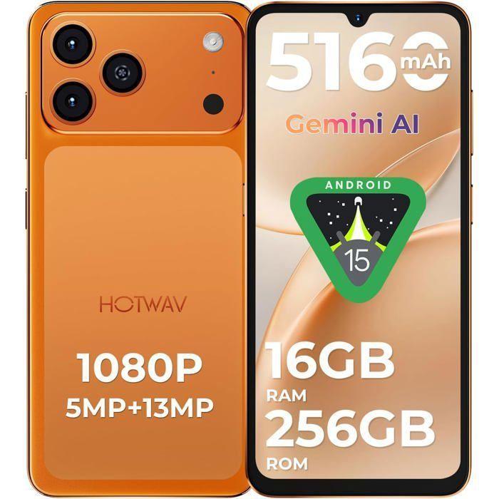 Handy OUKITEL C17 6,52 16GB+64GB/1TB Akku 5000mAh 13MP Android 16 Smartphone Dual-SIM 4G/GPS/Face ID Orange orange