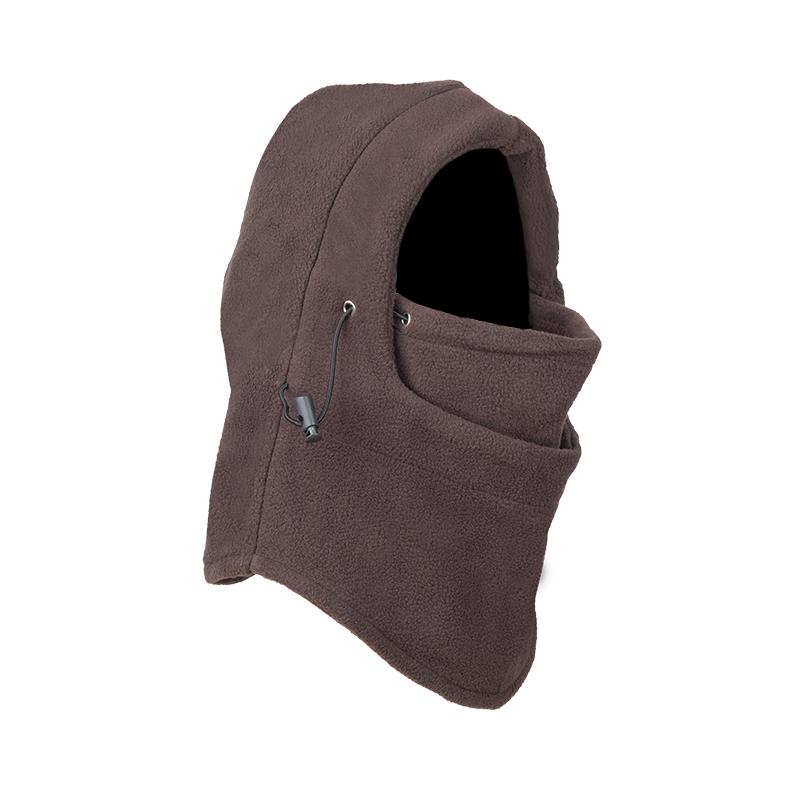 Thermo-Fleece-Sturmhaube, Outdoor-Skimasken, Fahrrad-Cyling-Mützen, Winter-Windstopper, Gesichtshüte, warme Mütze, Unisex-Mütze 1pcs kaffeebraun