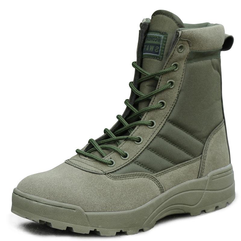 Outdoor Militär-Enthusiasten Herrenstiefel Kampfstiefel Militär-Enthusiasten Outdoor Wanderschuhe High-Top Herren- und Damen-Taktische Stiefel 46 armee grüne
