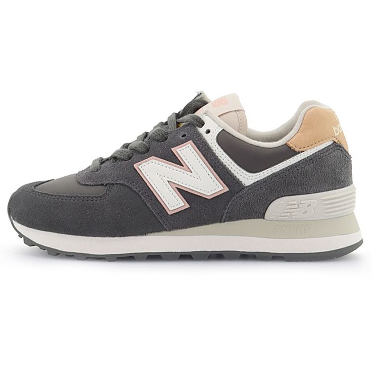 New Balance Nb 574 Retro Dämpfung Strapazierfähige Unterstützung Low Top Lässige Laufschuhe Damen Sneaker Grau Rosa WL574SYP 37