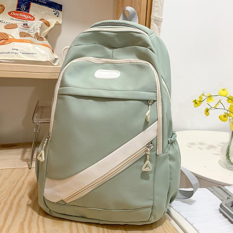 Schultaschen für Mädchen Studenten Reflektierend Mittelschüler Mode Rucksäcke für Mittelschüler Unterstufenschüler green single bag