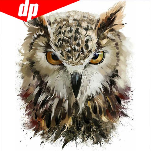 5D-Diamantgemälde zum Selbermachen, Eule, Kreuzstich, schöne Eule, Tier, Handarbeit, Heimdekoration 30x30