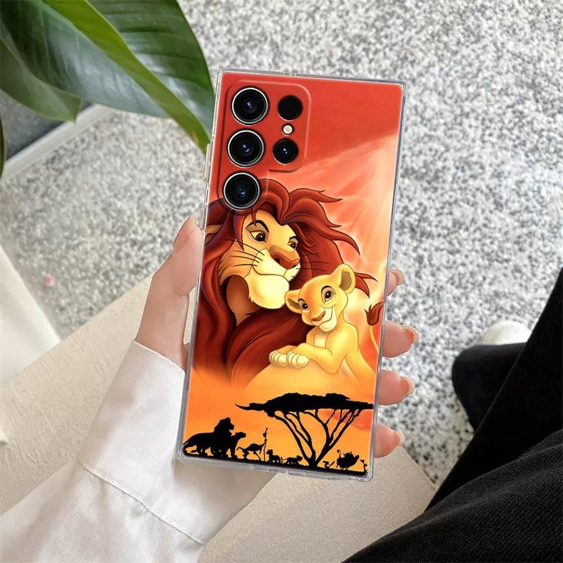 Der König der Löwen Disney Transparente Hülle Für Samsung Galaxy S26 S25 Ultra S24 S22 S26 Plus S20 S23 S21 S25 FE S24 5G Klare Abdeckung Galaxy S22 5G