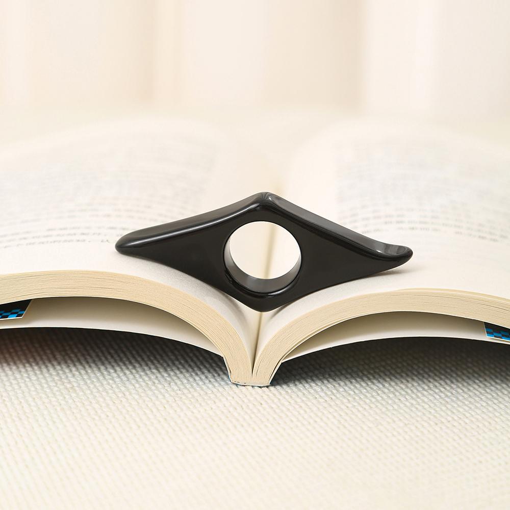 1 Stück Daumen-Buchstütze, Buchseitenhalter, praktischer Lesezeichen-Buch-Daumenhalter für Bibliotheks-, Schüler-, Lese-, Schul- und Bürobedarf schwarz