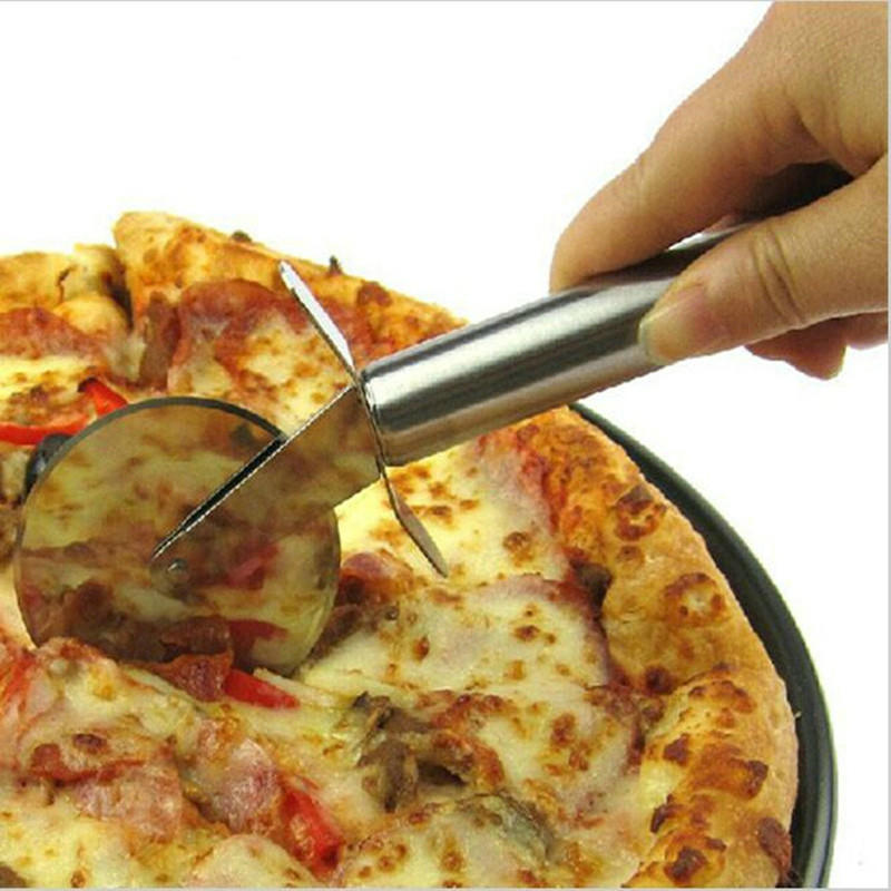 Edelstahl Pizza Schneider Messer Zum Schneiden Pizza Werkzeuge Küchenzubehör Pizza Werkzeuge beige