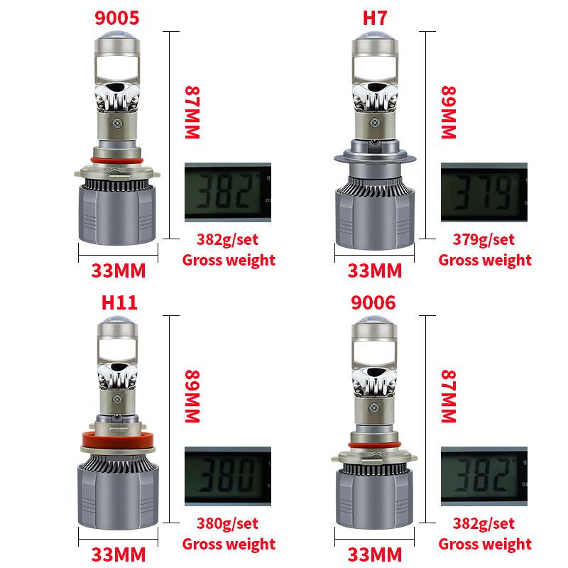 2PCS 100W H4 LED Len Mini Scheinwerfer Lampen Bi-LED Projektor Linsen Scheinwerfer Für Auto Moto H7