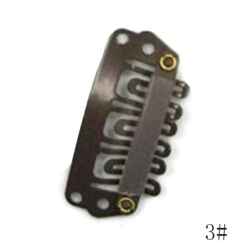 Neu 1 stücke U Form Haar Snap Kamm für Haar Extensions Schuss Perücke Clip-On Metall Clips