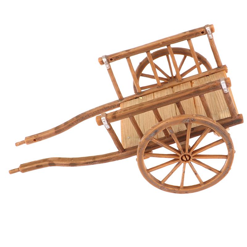 Puppenhaus Miniatur Simulation Montierter Wagen Modell DIY Zubehör Gartenmöbel Spielzeug Dekor DIY Zubehör brown