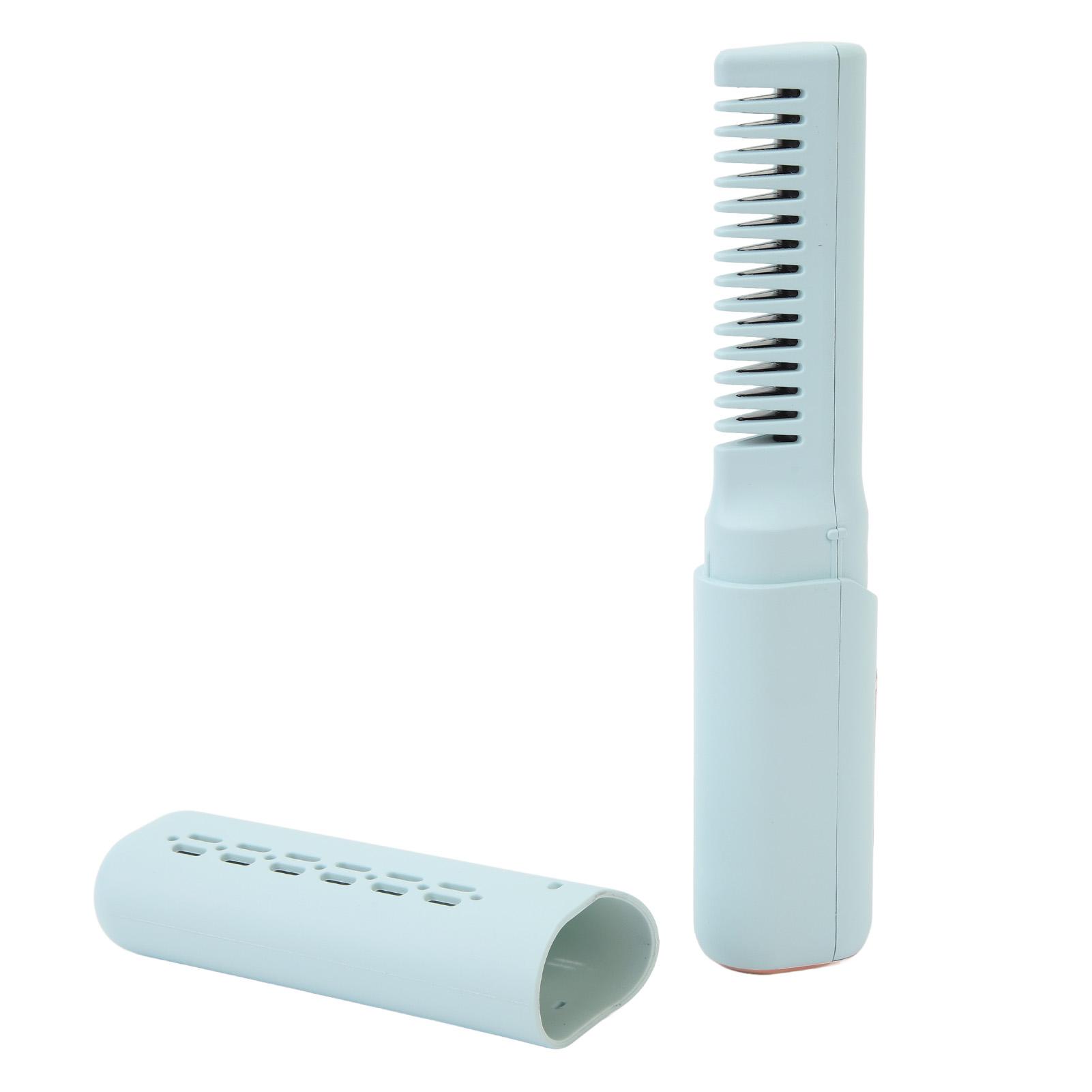 Wiederaufladbarer Mini-Haarglätter, 3 einstellbare Temperaturen, 2000 mAh, Verbrühschutz, Typ C, kabellos himmelblaue