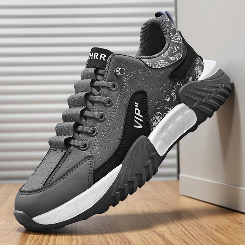 Herrenschuhe Sneaker Herren Freizeitschuhe Luxuriös Atmungsaktiv Herren Walking Schuhe Trend für Herren Laufschuhe Herrenschuhe Hip Hop Streetwear 39 grau