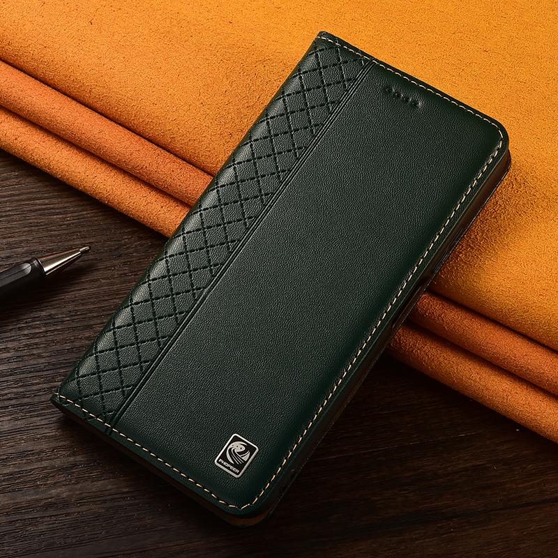 Napa Innengitter Echtes Leder Klapphülle für Samsung Galaxy S20 S21 S22 S23 S24 S25 S26 FE Plus Ultra Edge Hülle Kartenfächer S25 Edge grün