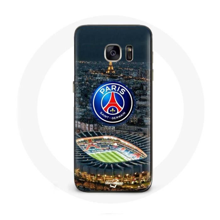 Samsung Galaxy S7 Hülle PSG Logo Stadion Nacht Eiffelturm schwarz