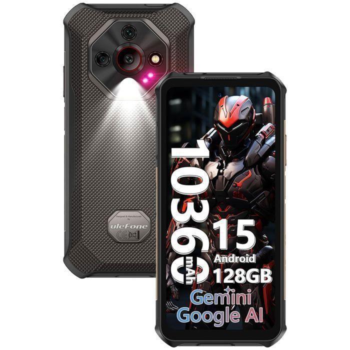 Robustes Smartphone Ulefone Armor X16 12GB+128GB 6,56 10360mAh Unzerbrechliches Mobiltelefon 48MP Android 15 Dual-SIM/NFC Schwarz schwarz