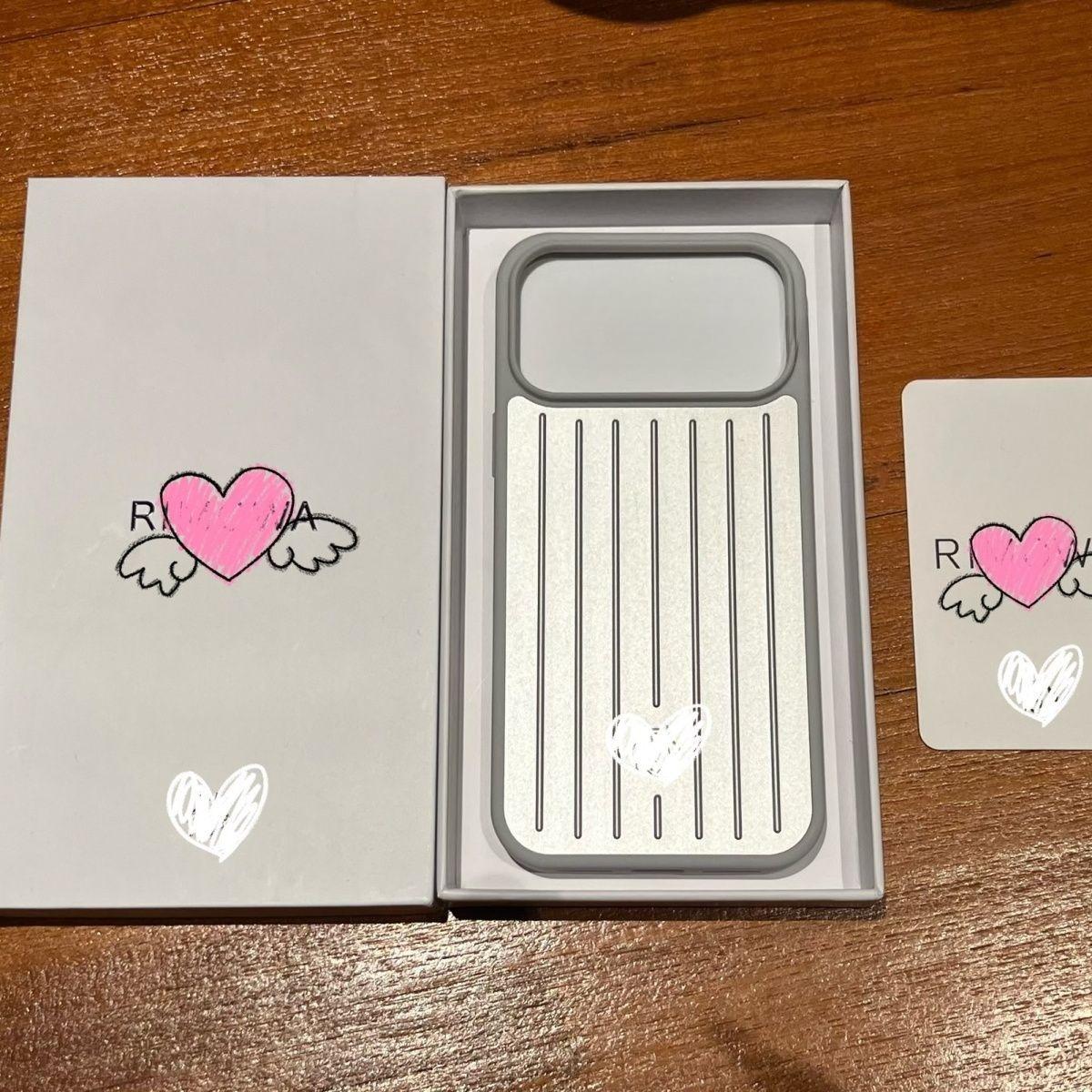 Luxus Originale Aluminiumlegierung Mit Einer Geschenkbox Handyhülle Für iPhone 17 Pro Max 16 15 14 13 Für RIMOWA 3D Wellenstreifen Business Gepäckabdeckung iPhone17 Pro silber