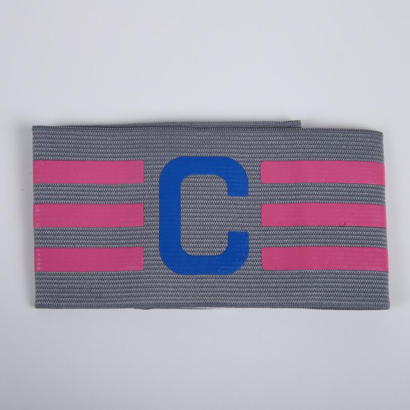 1 Stück Fußball-Armband aus Nylon, verstellbar, Fußball-Armband, Leader-Spiel, Fußball-Armband, Kapitänsbinde grau