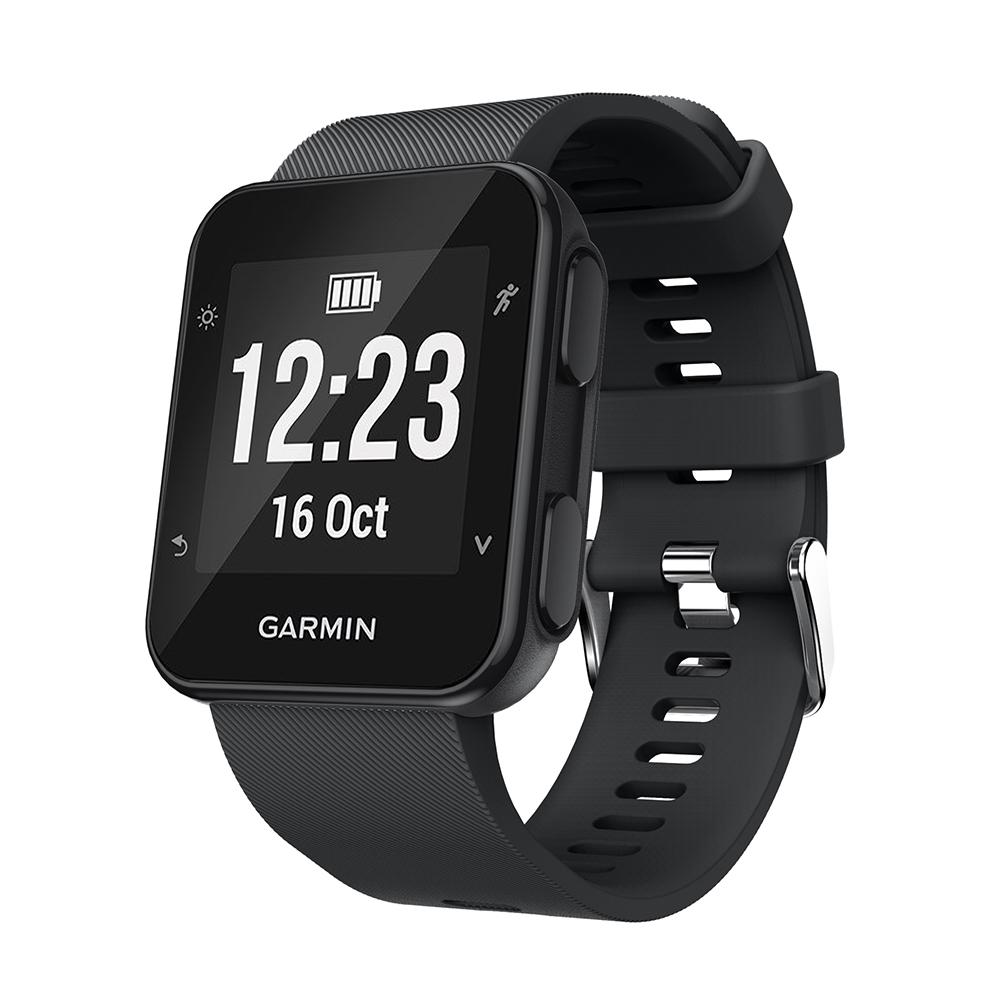 Armband für Garmin Forerunner 35 30 Smartwatch Ersatzarmband Uhrenarmband Armband Silikon Weiches Band Armband Neu schwarz